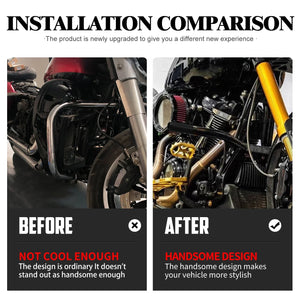 Pare-carter avant noir pour Harley-Davidson Touring - vue 2