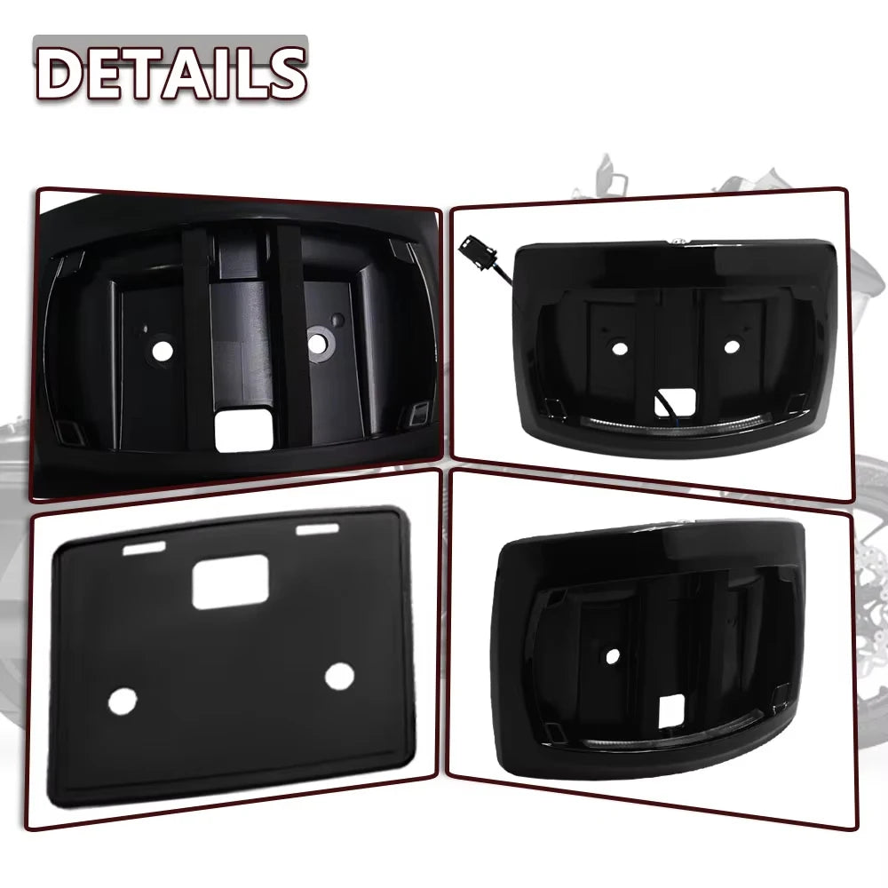 Support de plaque d'immatriculation LED basculant pour Harley Touring Road Glide et Street Glide - vue 3
