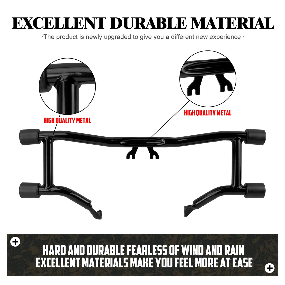Barre de protection moteur avant noire pour Harley-Davidson Touring - vue 3