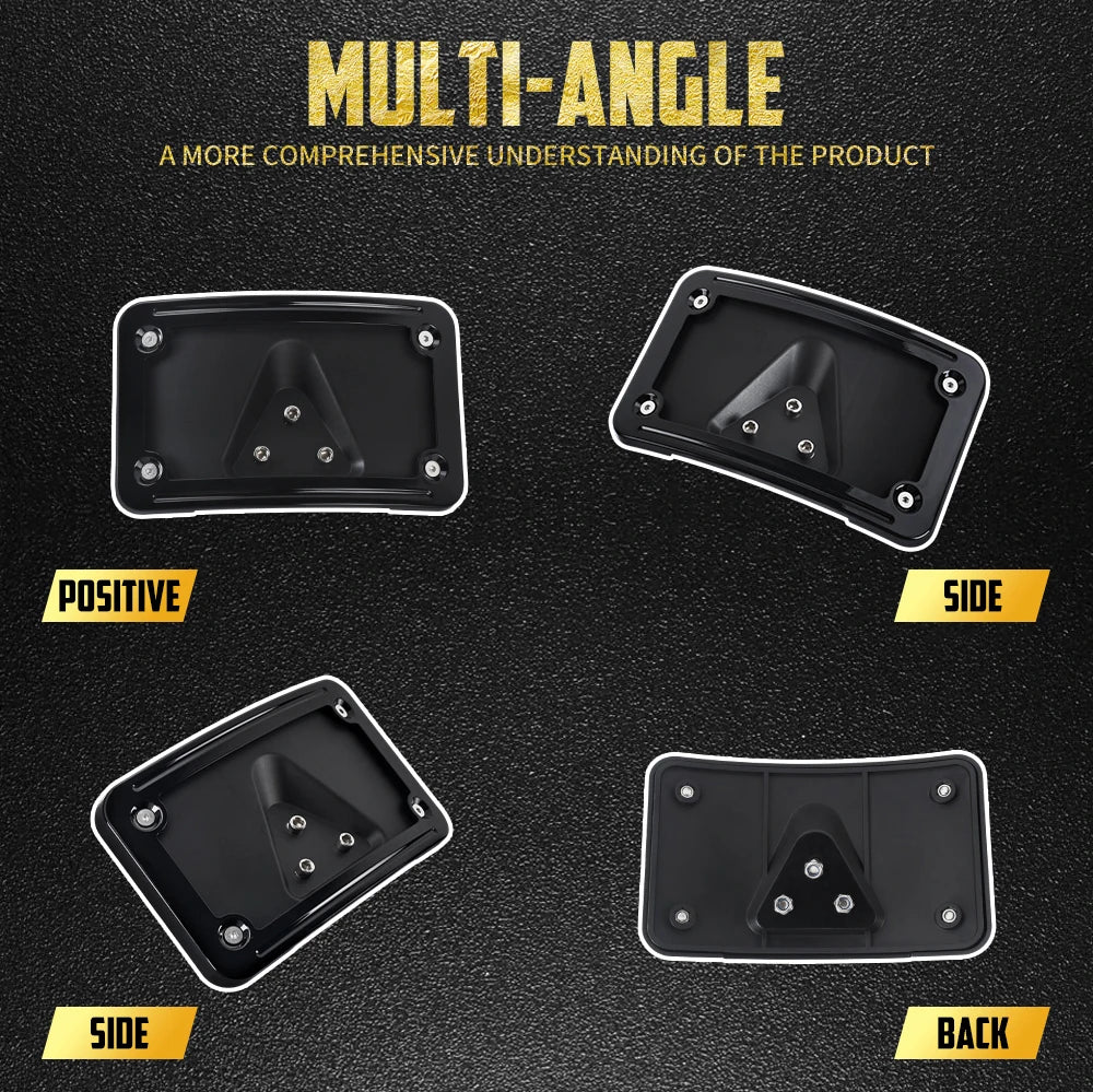 Support de Plaque d'Immatriculation Courbé 3 Trous - Harley-Davidson Dyna, Sportster et Softail – photo 3/8
