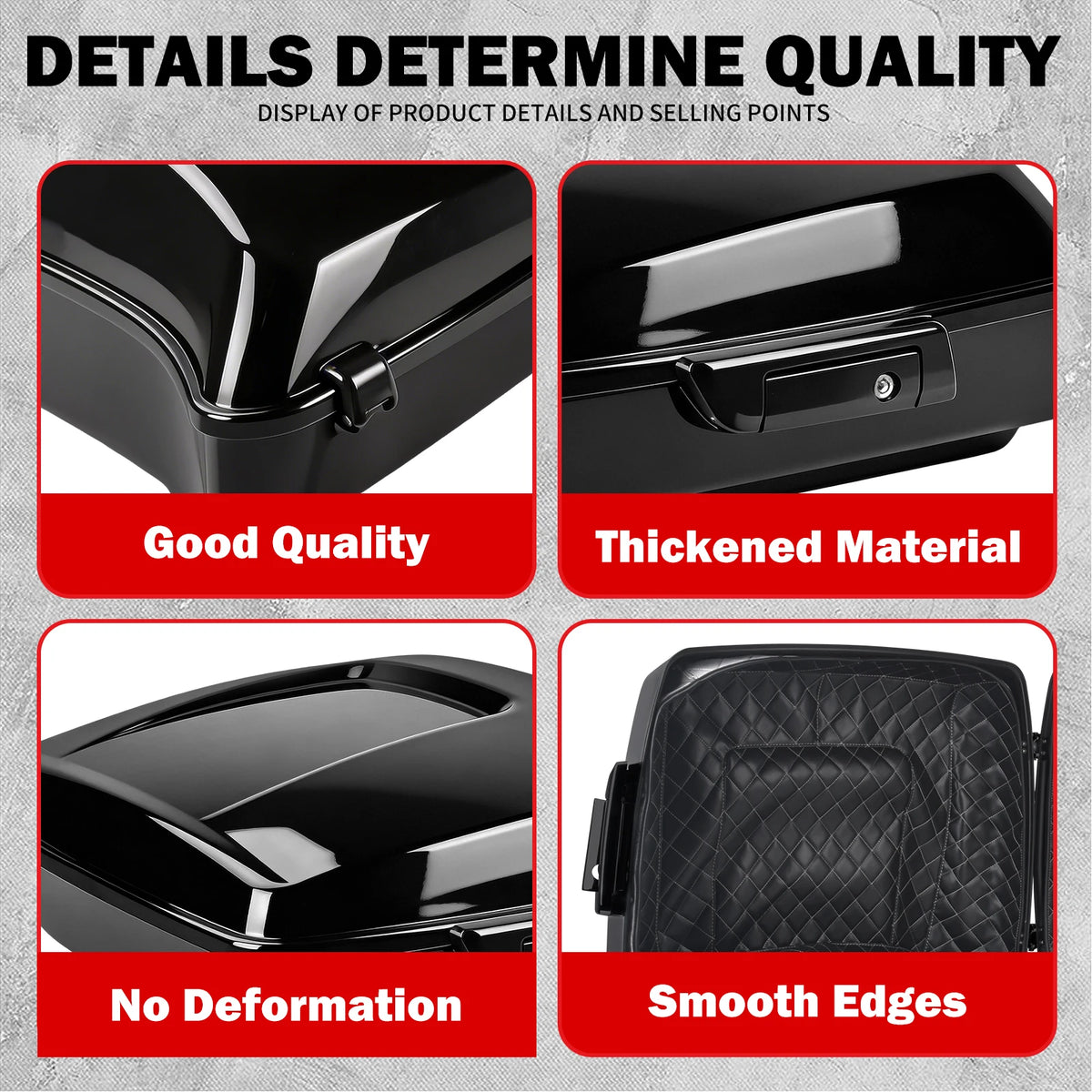 Top Case Arrière Chopped/Razor/King (7,5\"/10,7\"/13,7\") - Harley-Davidson Touring 2014-2025 – photo 6/12
