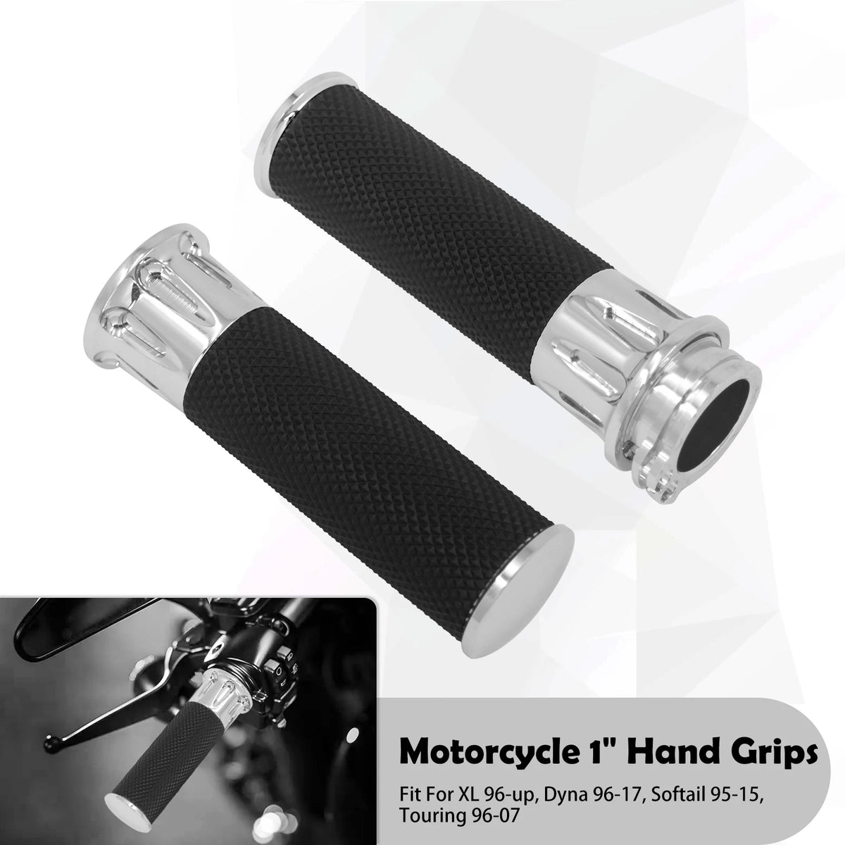Poignées de guidon 1 po pour Harley Sportster, Dyna, Softail et Touring - vue 7