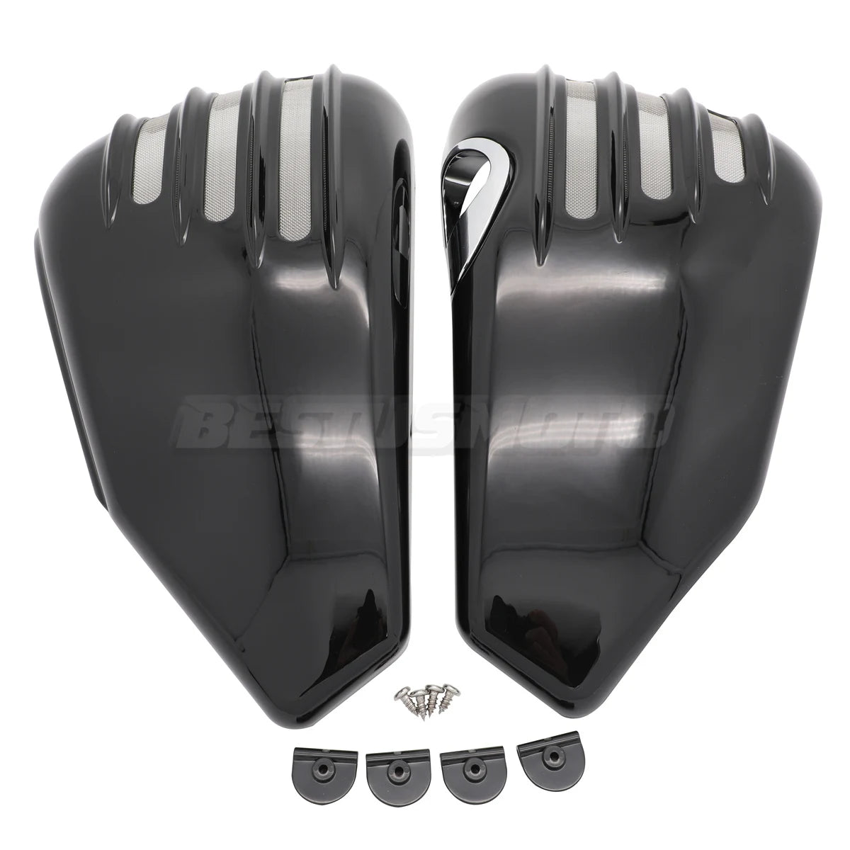 Caches de batterie ajourés pour Harley Sportster - vue 3