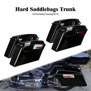 Paire de sacoches rigides noires verrouillables pour Harley-Davidson Touring - vue 1