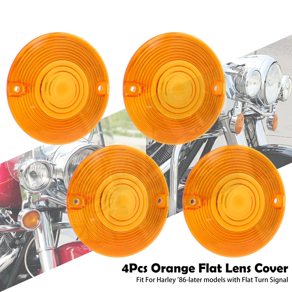 Cabochons de clignotants plats pour Harley Touring Softail - vue 8