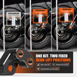Kit de Rehausse Arrière 2 Positions pour Harley Dyna 2006-2017 – photo 2/6