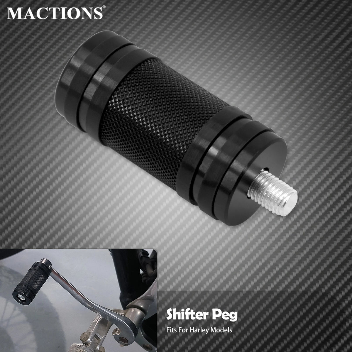 Repose-pieds Sélecteur (Shifter Peg) - Harley-Davidson Touring, Sportster, Dyna, Softail – photo 1/7