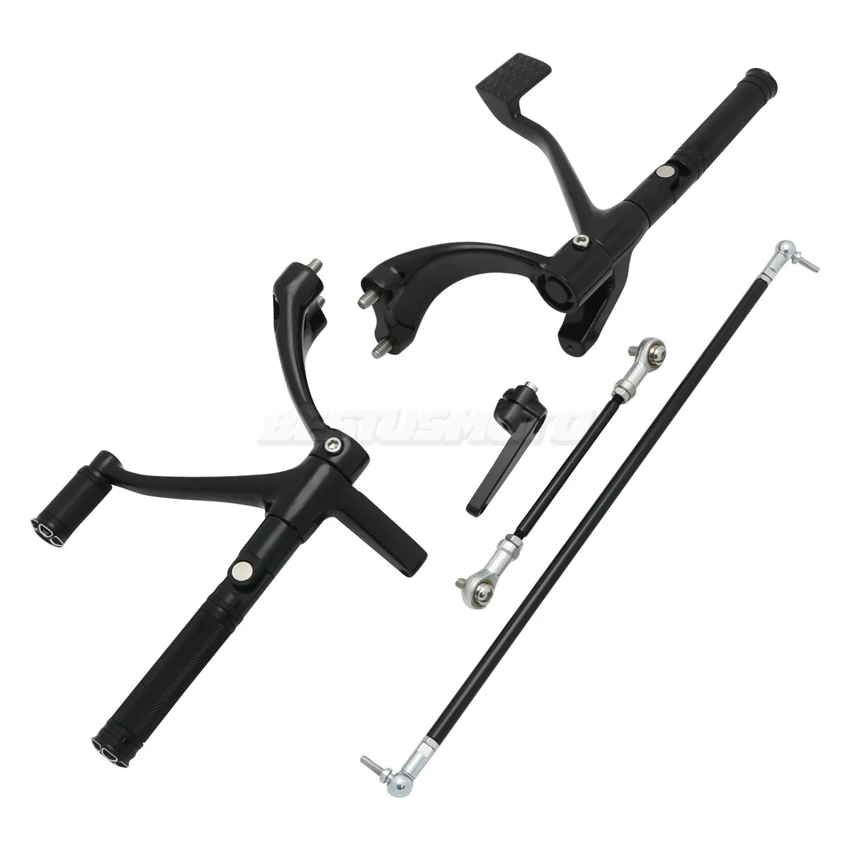 Kit complet commandes avancées CNC, repose-pieds, leviers et biellettes pour Harley-Davidson Sportster XL 883, 1200, 48 2004-2024 – photo 19/20