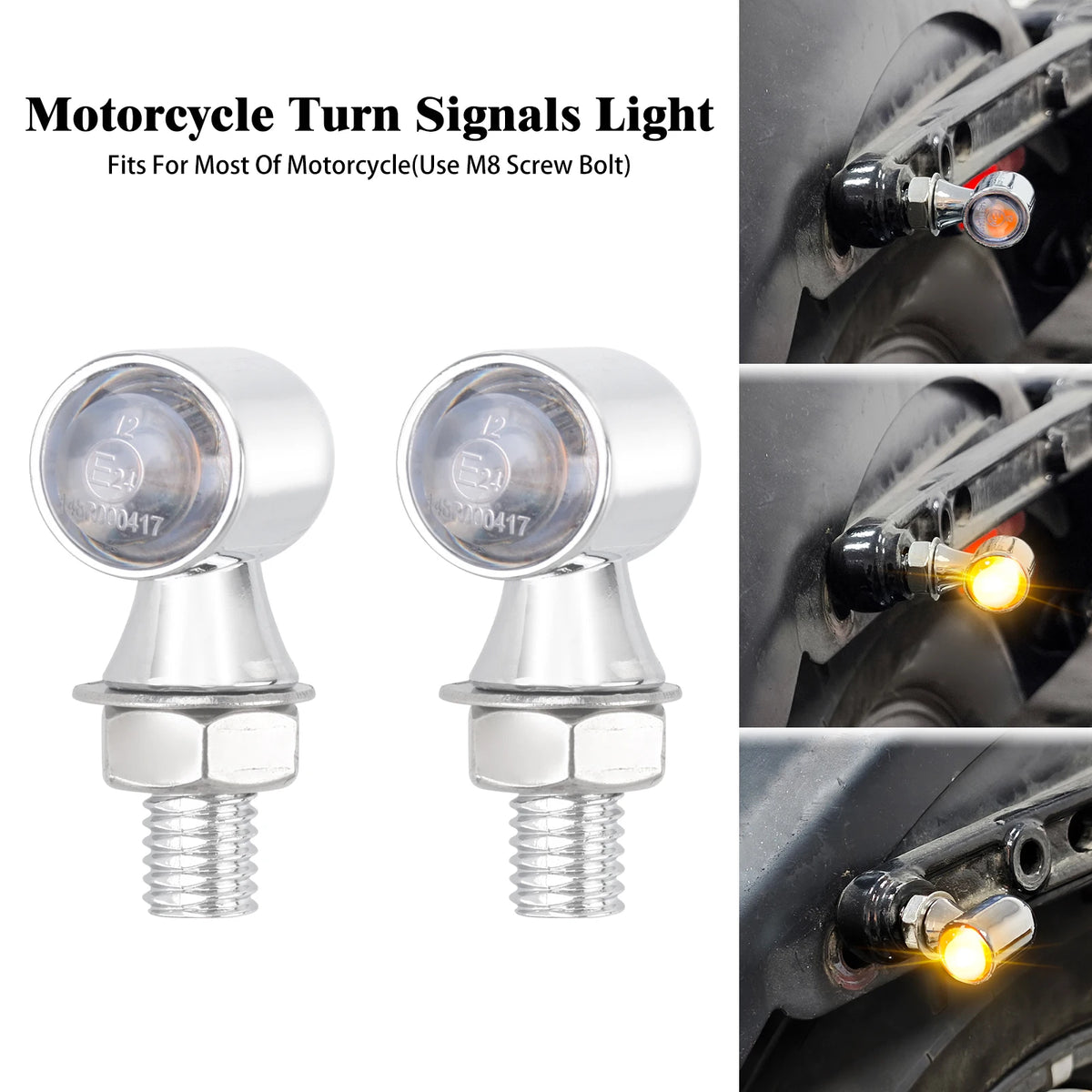 Mini clignotants LED M8 pour Harley - vue 10
