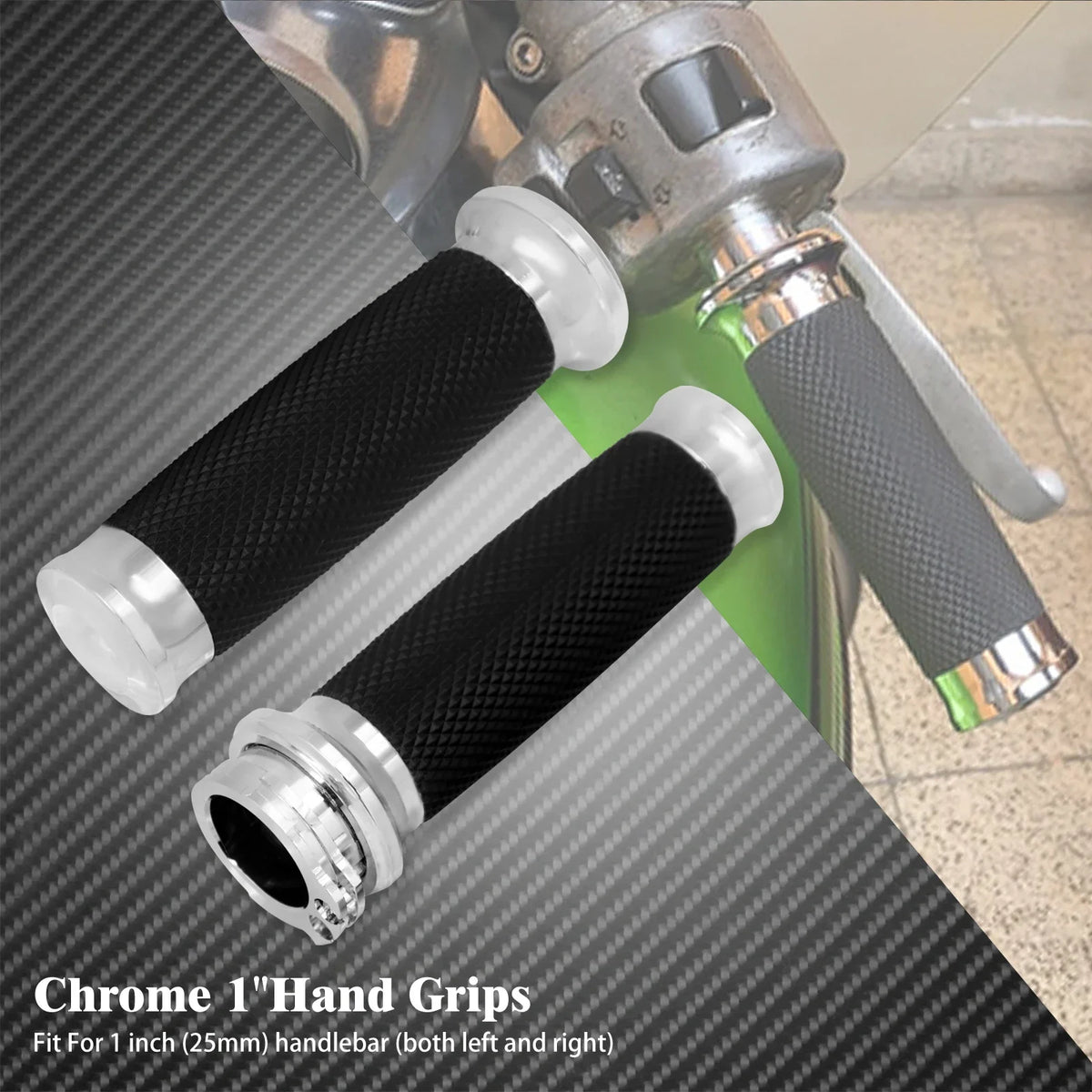 Poignées 1 pouce pour Harley Sportster et Dyna - vue 5
