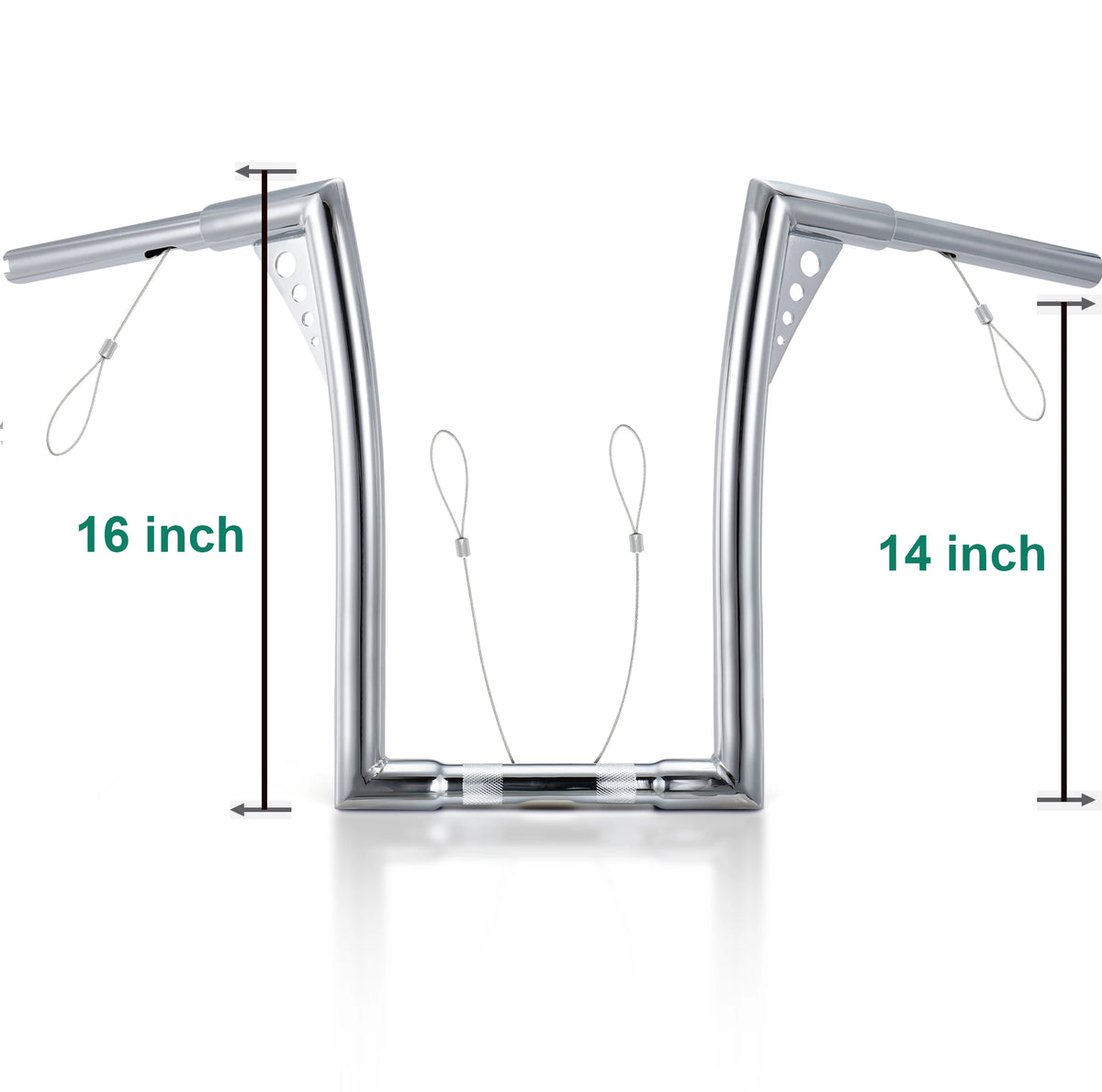 Guidon Ape Hanger 1,25 pouce (10/12/14 pouces de hauteur) - Harley-Davidson Sportster, Softail, Dyna, Road King et Road Glide – photo 11/12