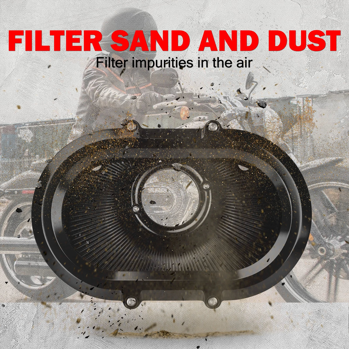 Filtre à Air avec Anneaux Décoratifs Interchangeables - Harley-Davidson Touring, Softail, Dyna, Sportster, Trike – photo 6/26