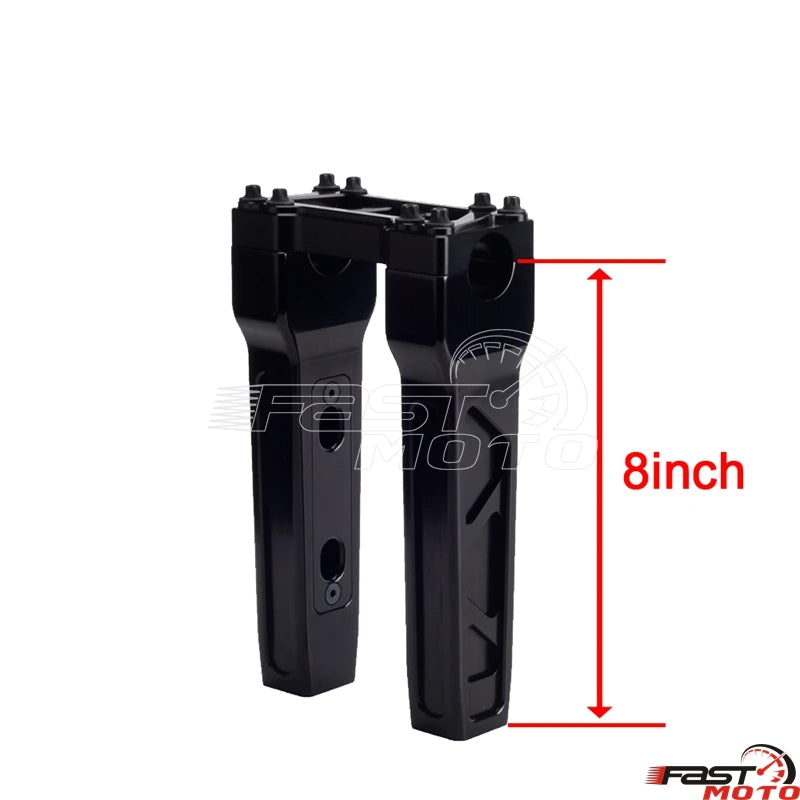 Risers de guidon T-Bar noirs pour moto Harley-Davidson Dyna - vue 25