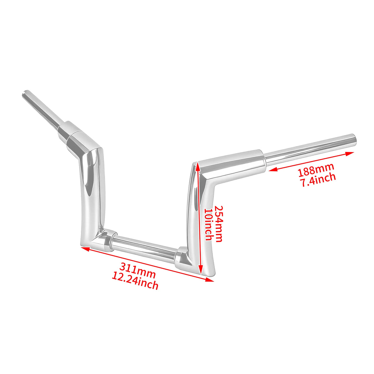 Guidon Ape Hanger 10 pouces noir pour Harley-Davidson - vue 6