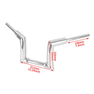 Guidon Ape Hanger 10 pouces noir pour Harley-Davidson - vue 6