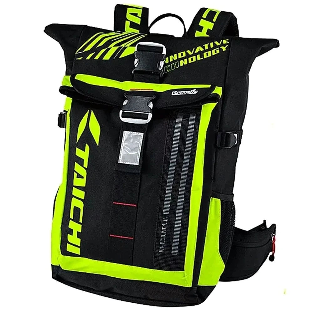 Sac à dos moto imperméable noir avec option éclairage LED - vue 7