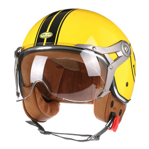 Casque moto jet 3/4 noir - vue latérale - vue 10