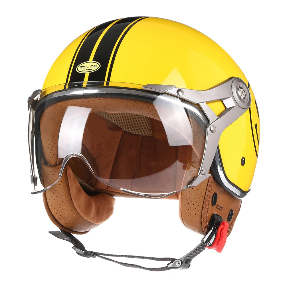 Casque moto jet 3/4 noir - vue latérale - vue 10