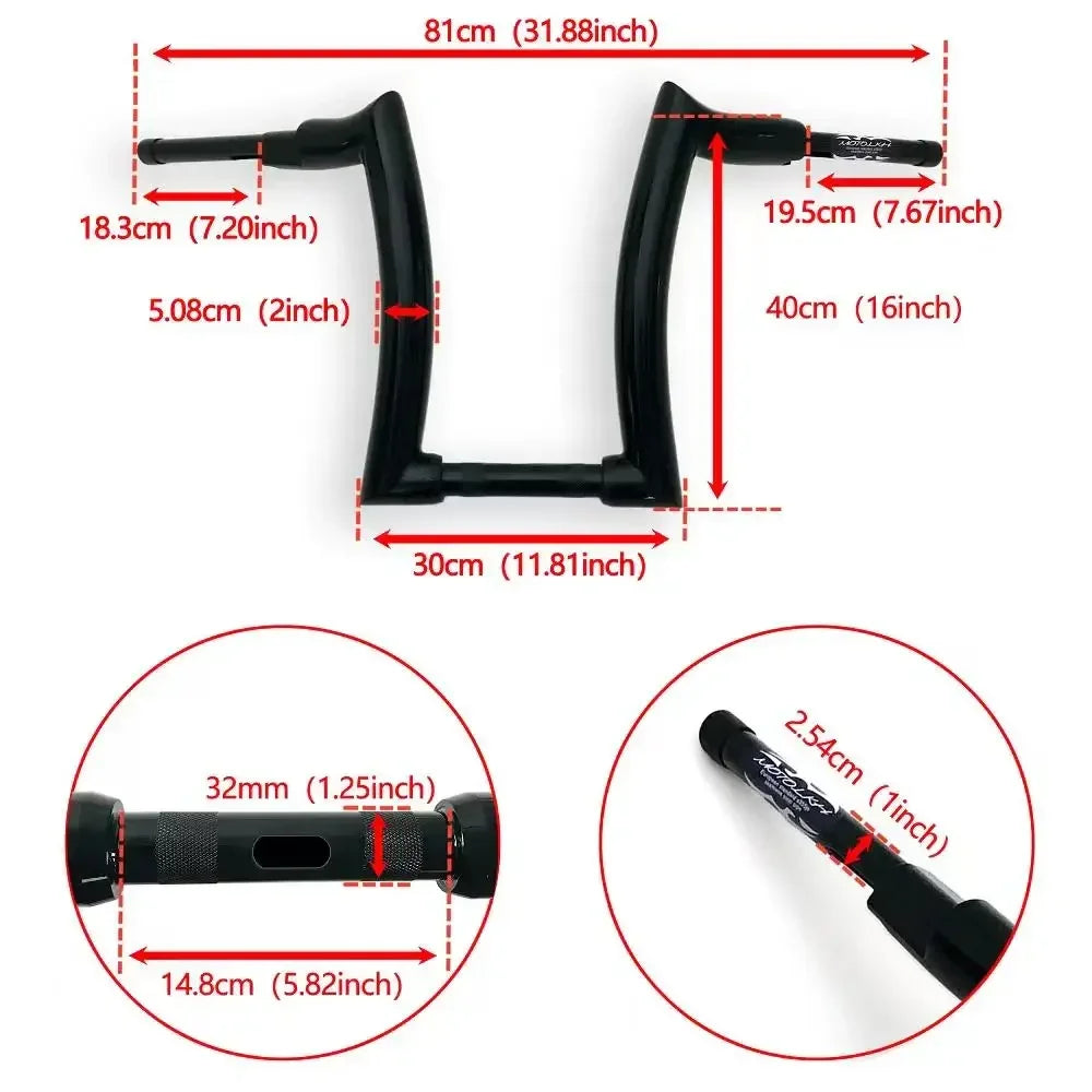 Guidon ape hanger 50 mm pour Harley Fat Boy - vue 5