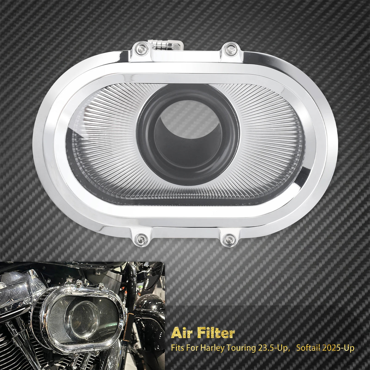 Filtre à Air avec Anneaux Décoratifs Interchangeables - Harley-Davidson Touring, Softail, Dyna, Sportster, Trike – photo 19/26