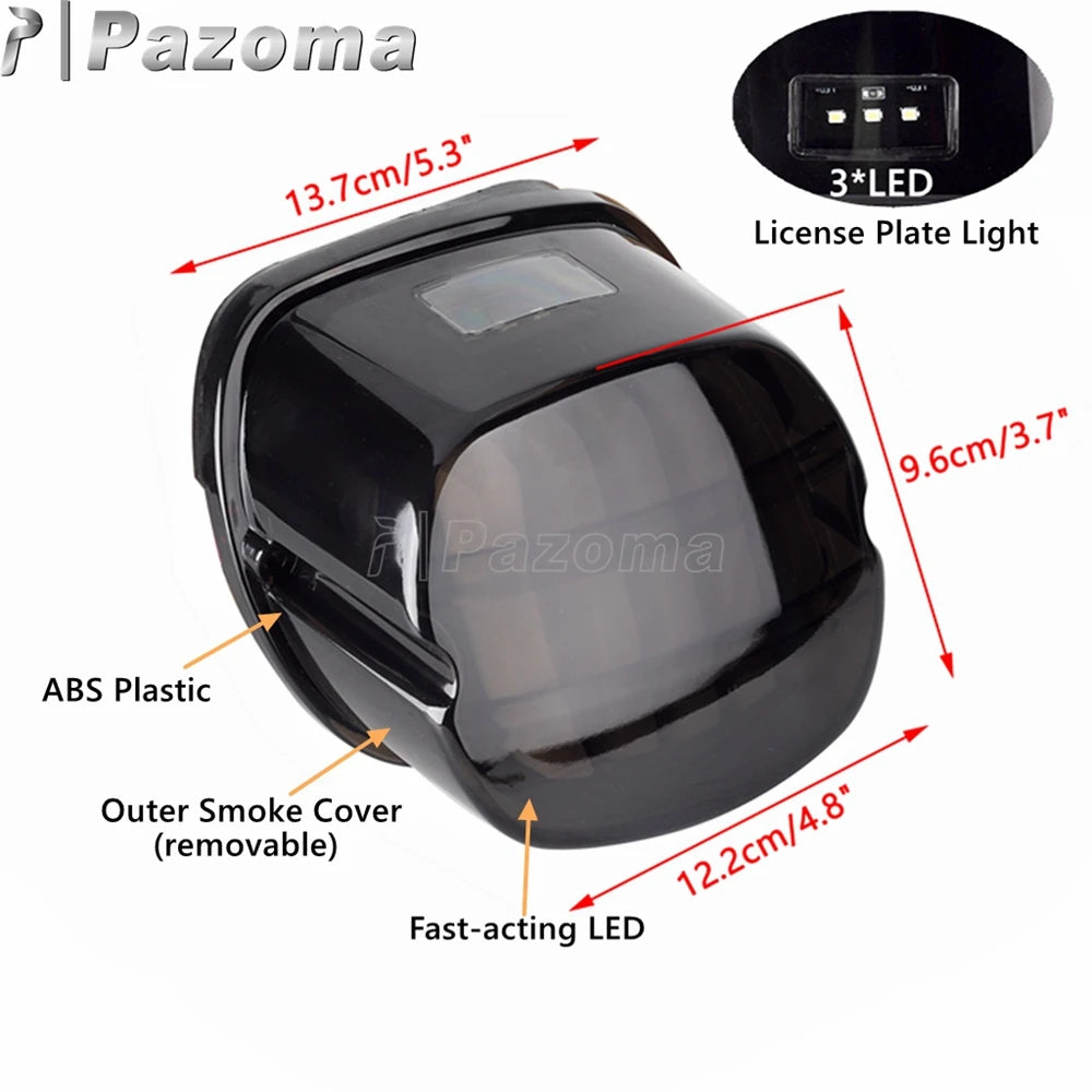 Feu arrière LED fumé pour Harley Sportster Dyna Softail Touring - vue 5