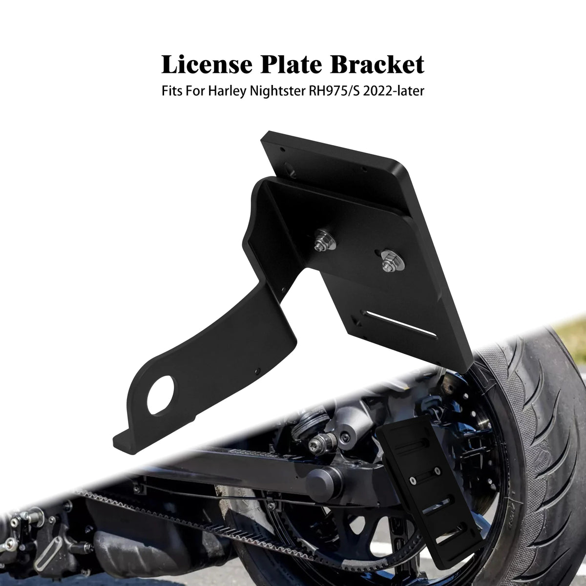 Support de plaque d'immatriculation latéral en aluminium pour Harley-Davidson Nightster RH975/S 2022-2024 – photo 1/6