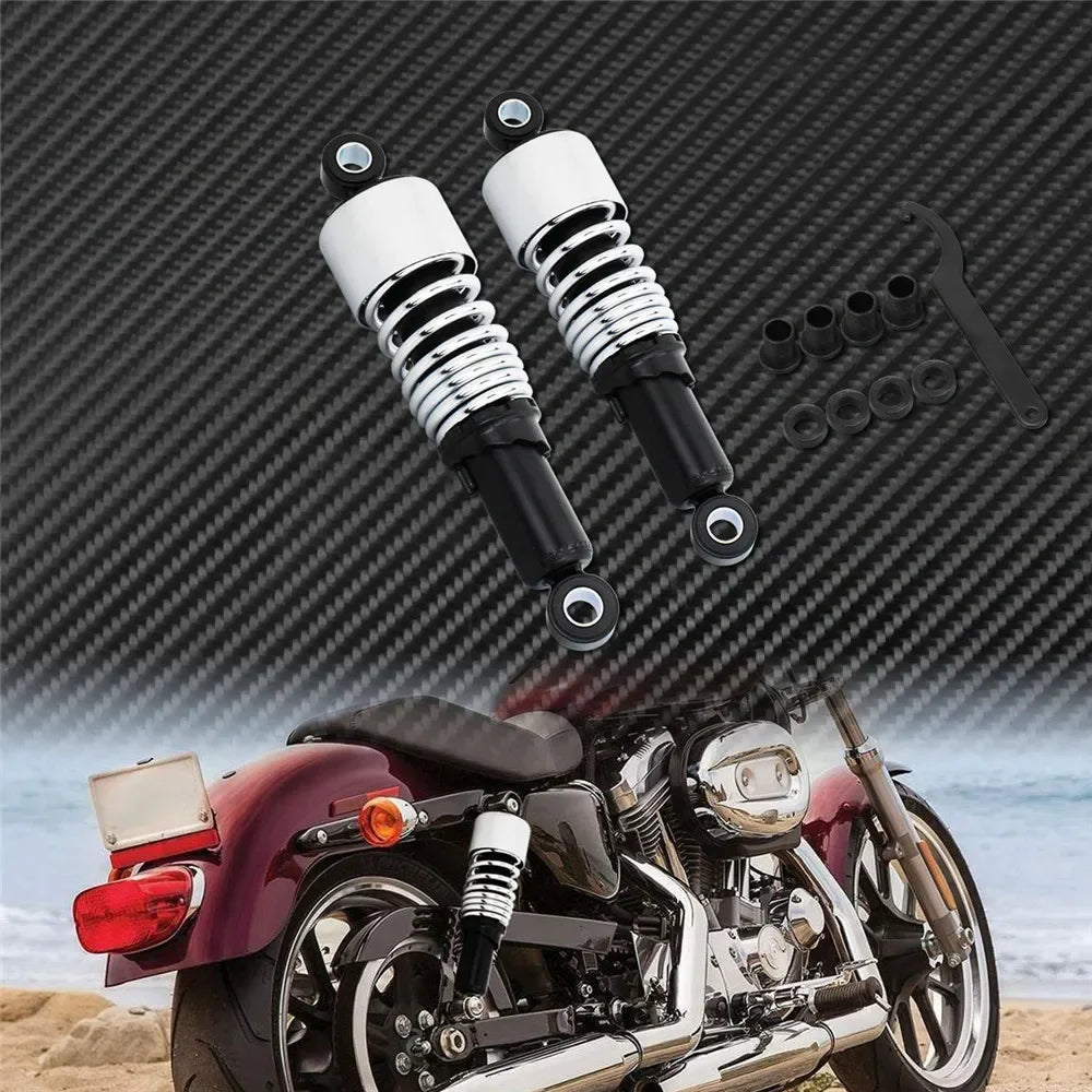 Paire d'Amortisseurs Arrière Réglables 267mm - Harley Sportster XL883/1200, Touring, Dyna, Road King, Electra Glide – photo 4/8