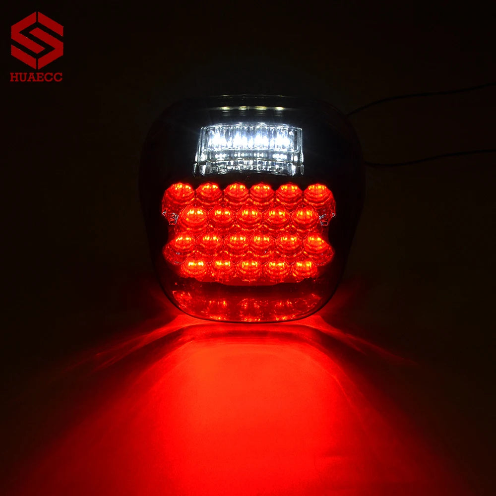 Feu arrière LED fumé avec éclairage de plaque pour Harley Dyna Softail - vue 5