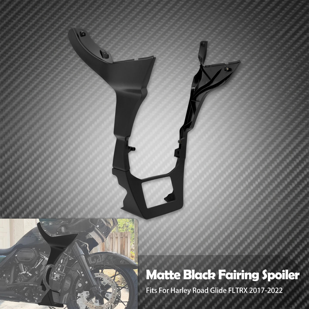 Carénage spoiler noir pour Harley-Davidson Road Glide FLTRX - vue 9