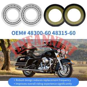 Kit de Roulements de Colonne de Direction avec Joints Anti-Poussière - Harley-Davidson Electra Glide, Softail – photo 5/6