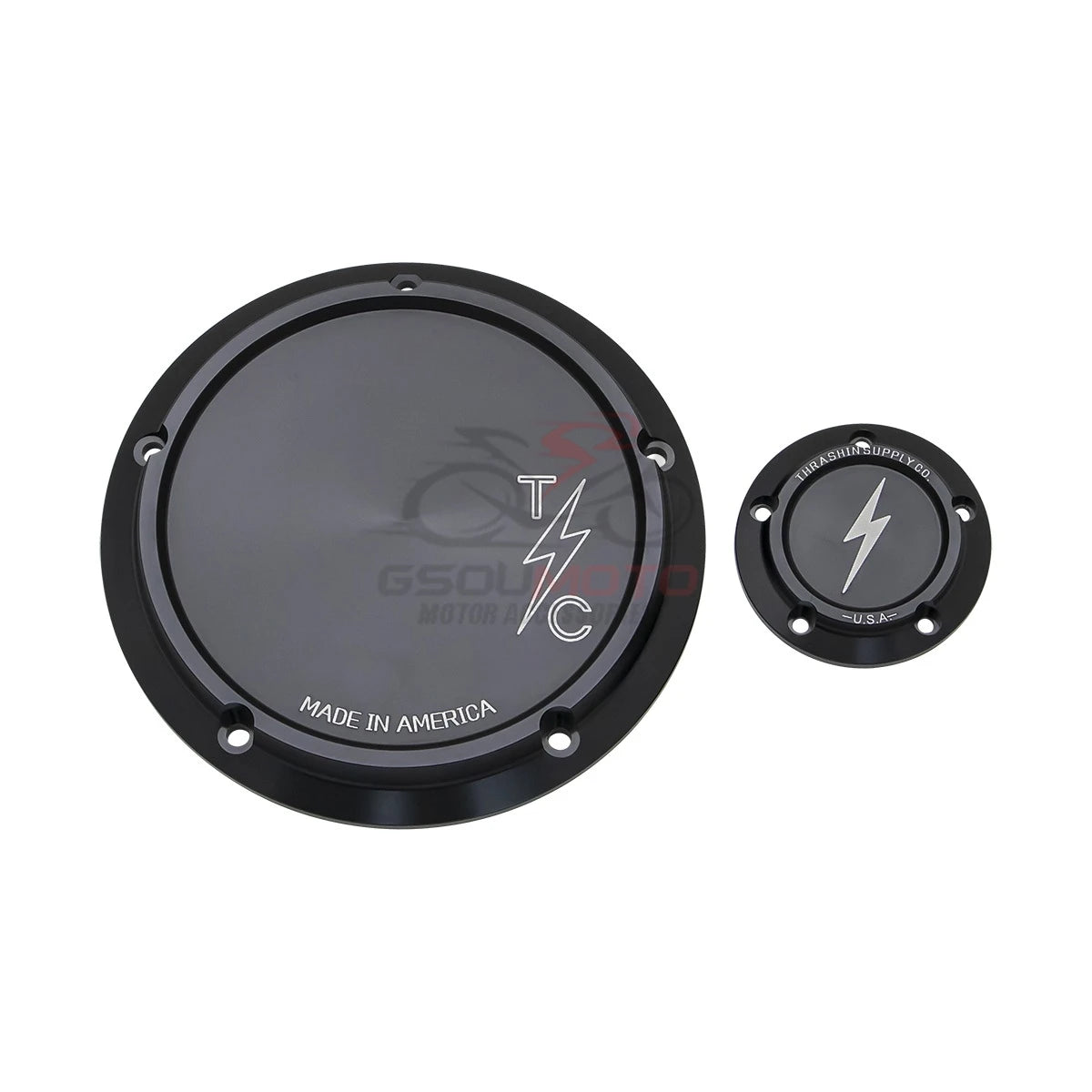 Derby cover noir gravé pour Harley Touring Softail Dyna - vue 7
