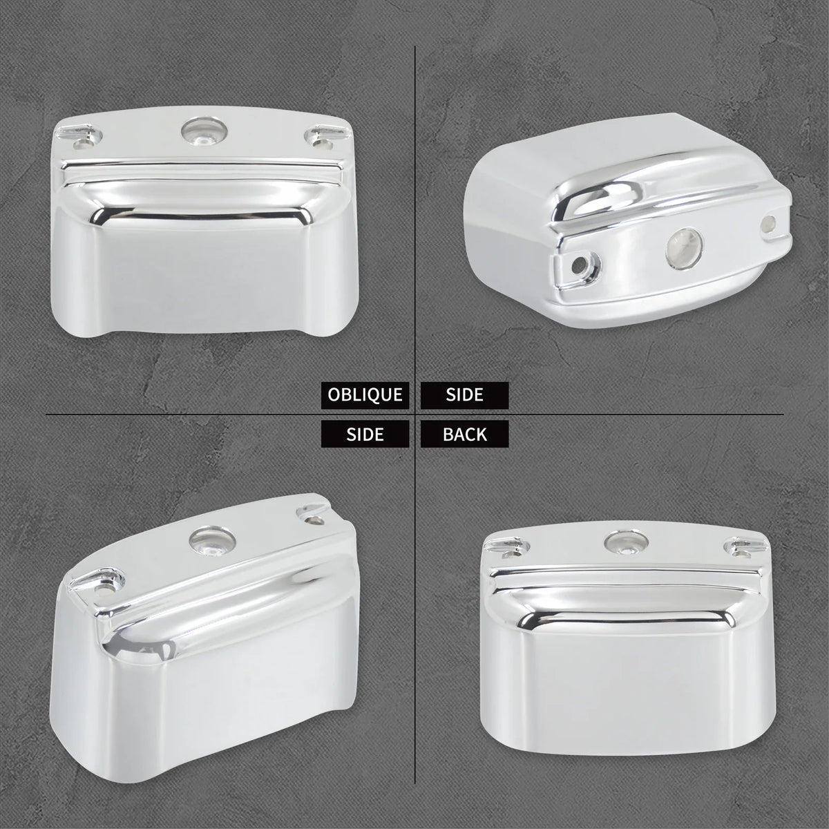Cache maître-cylindre de frein arrière chromé pour Harley-Davidson Softail, Touring, Trike 2000-2017 – photo 4/7