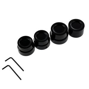 Caches d'écrou d'essieu en aluminium noir pour Harley-Davidson - vue 7
