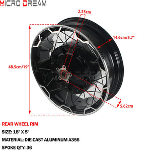 Jantes Avant 21x3,5'' Double Disque et Arrière 18x5'' à Rayons - Harley-Davidson Touring 2021 et plus (freins ABS) – photo 6/6