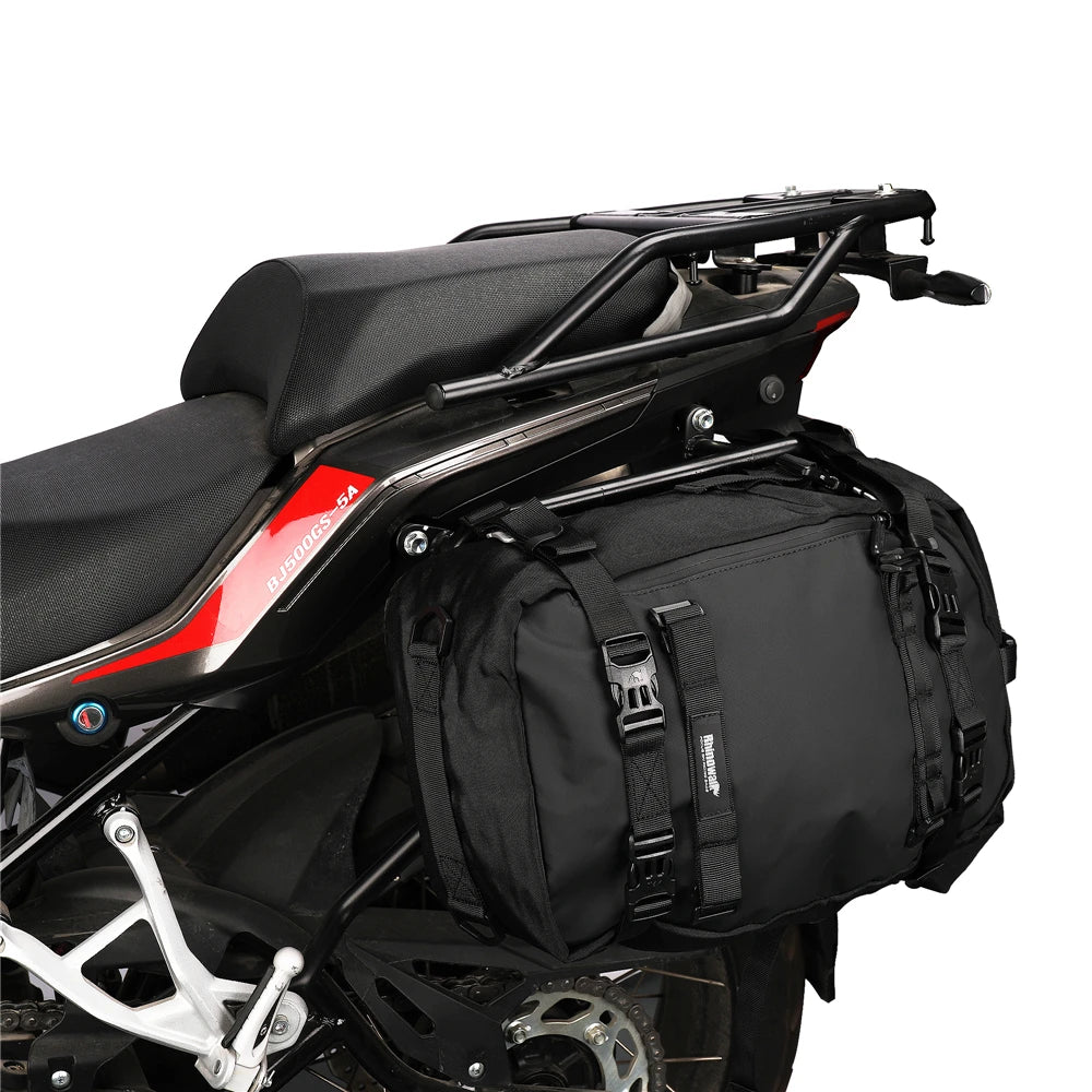 Sac de selle arrière noir Rhinowalk pour moto - vue 4