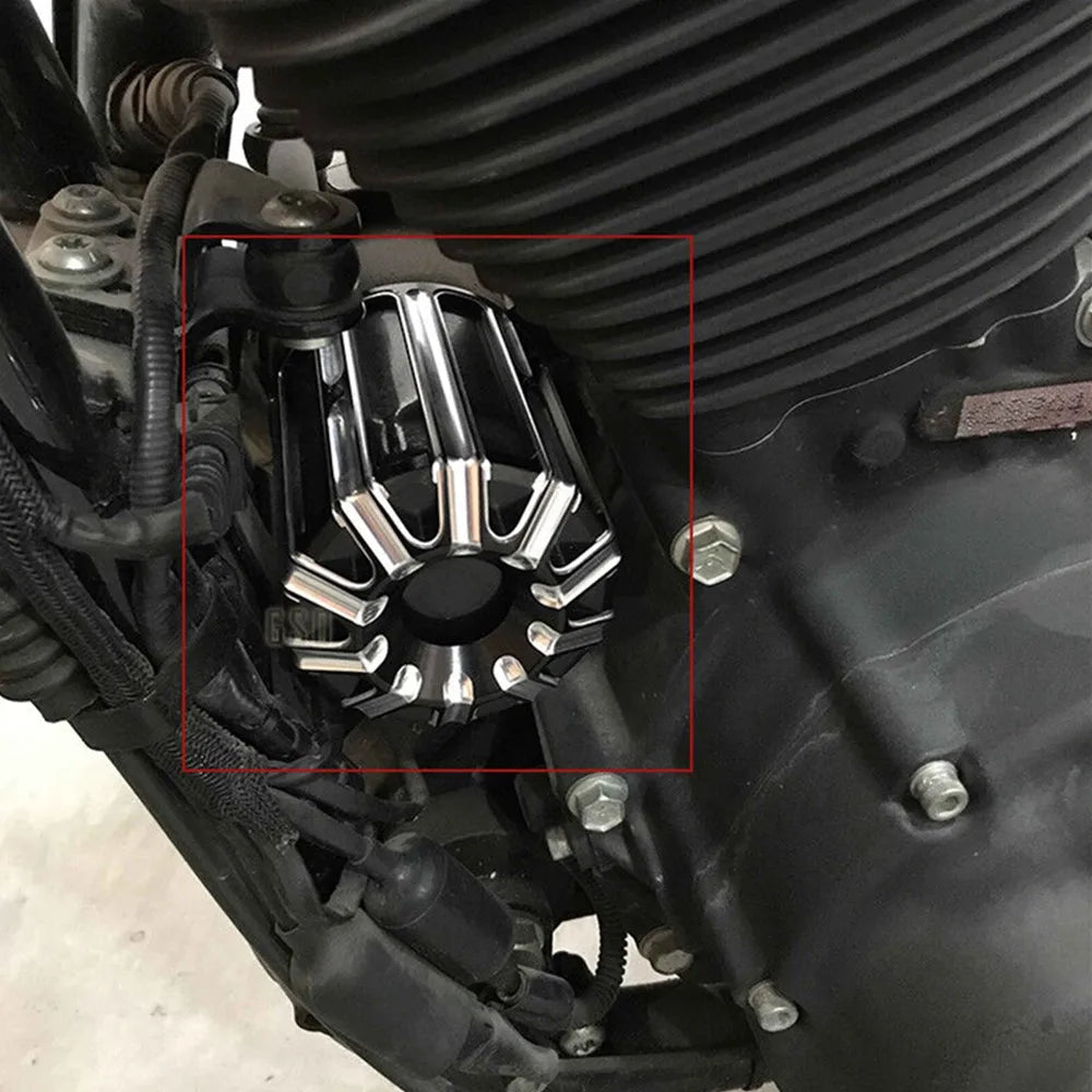 Cache de filtre à huile aluminium pour Harley - vue 2