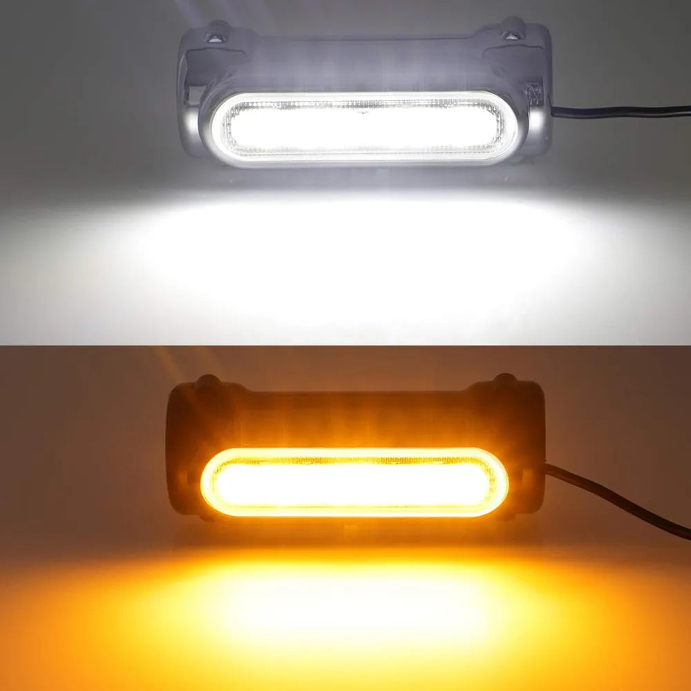 Feu LED chromé fixé sur un pare-carters de Harley-Davidson - vue 4