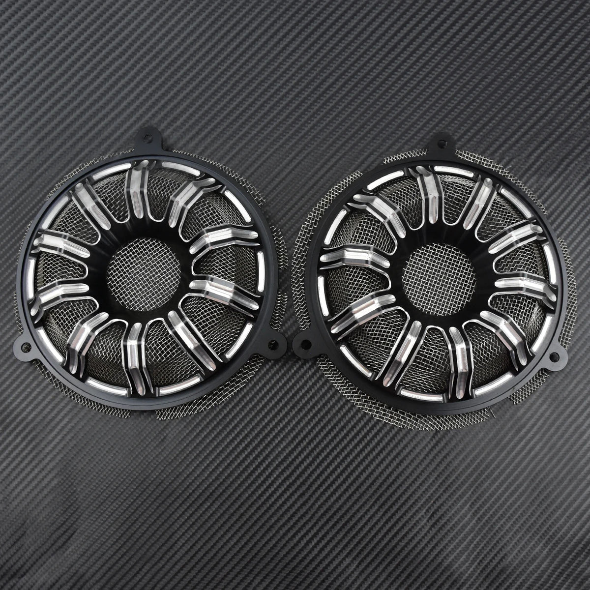 Grilles de haut-parleurs avant 6'' en aluminium (lot de 2) - Harley Touring Electra Glide, Street Glide, Tri Glide 2014-2023 – photo 2/12