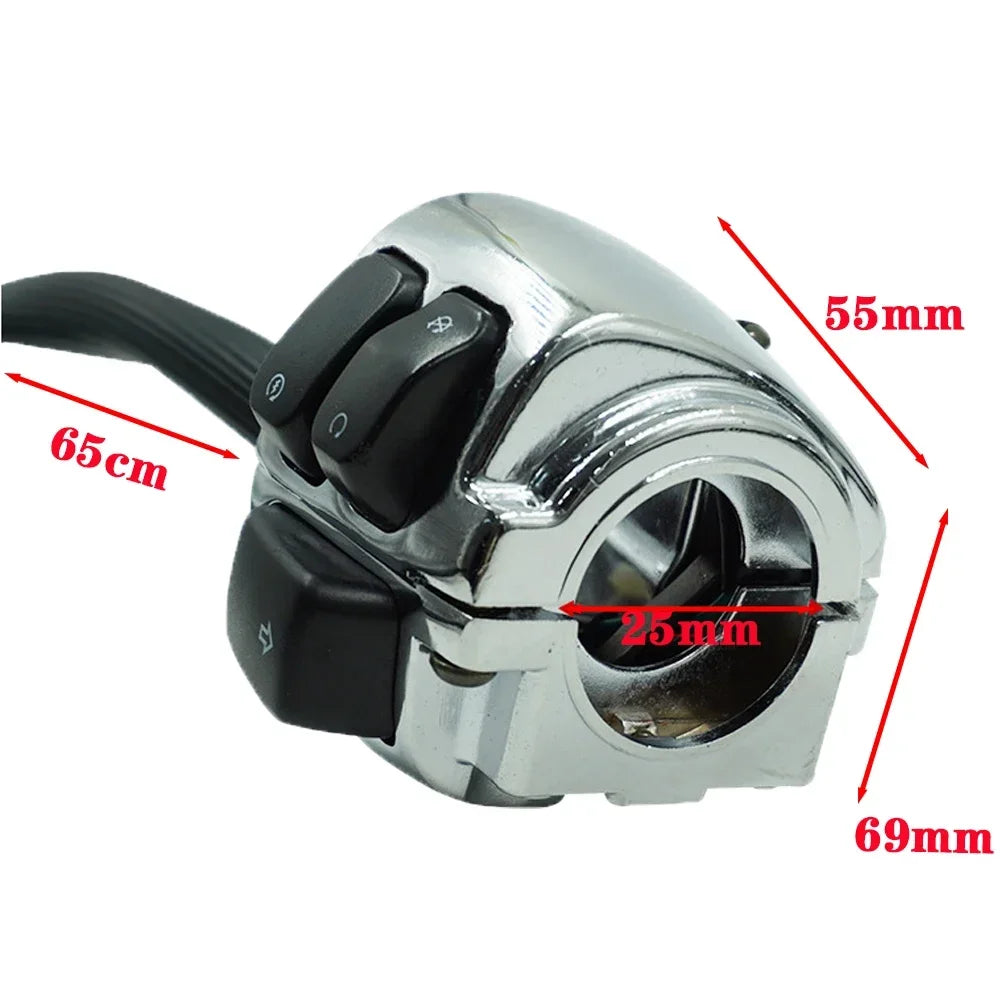 Commodos de guidon avec faisceau pour Harley Softail Dyna Sportster - vue 3