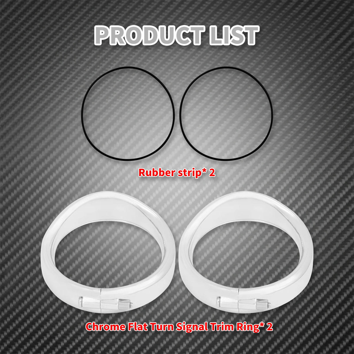 Anneaux de Finition Type Visière pour Clignotants Plats (2 pièces) - Harley-Davidson Touring, Softail FL, Road King – photo 3/8