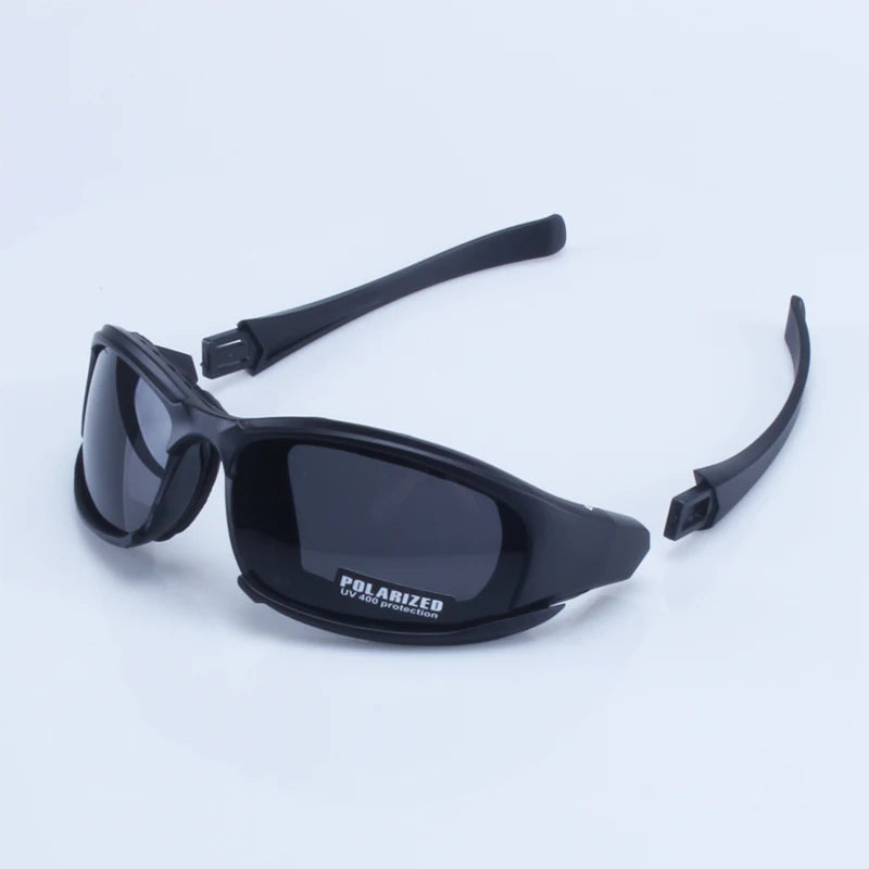 Lunettes de moto X7 style militaire verre fumé polarisé - vue 4