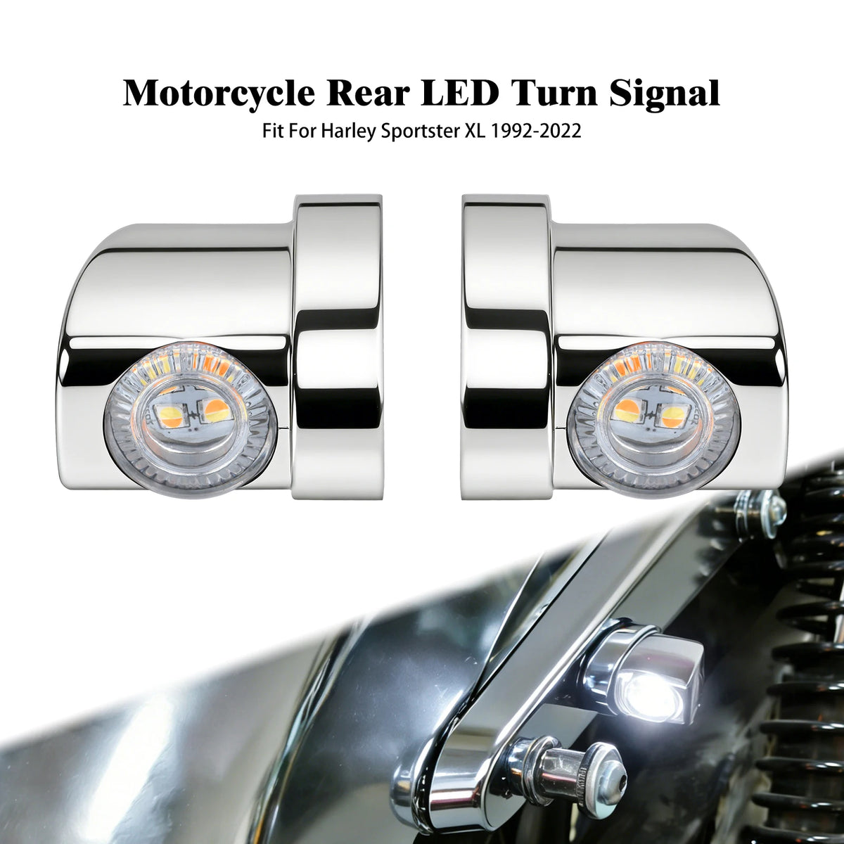 Mini clignotant arrière LED ambré pour Harley-Davidson Sportster - vue 12