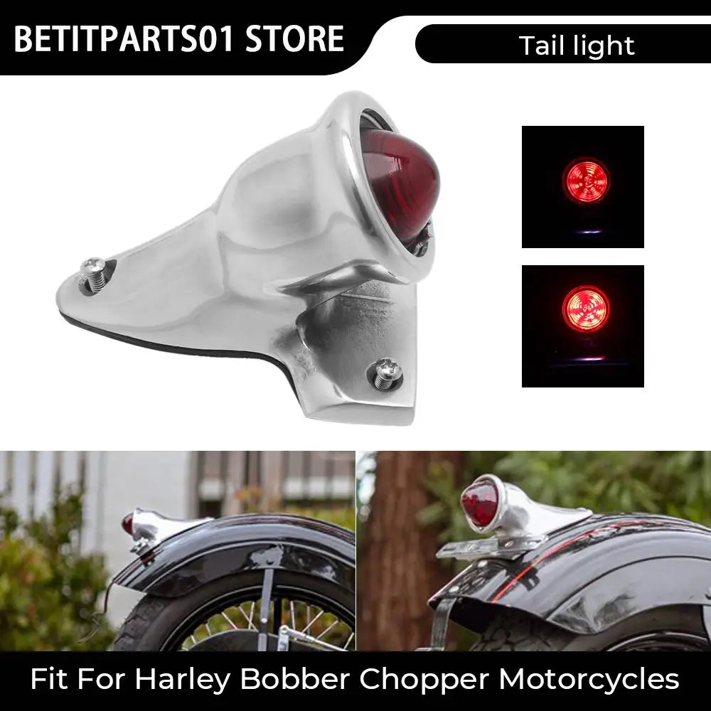 Feu arrière rétro LED pour Harley bobber - vue 1