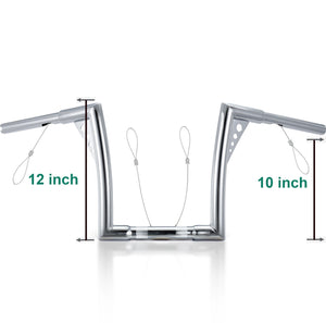 Guidon Ape Hanger 1,25 pouce (10/12/14 pouces de hauteur) - Harley-Davidson Sportster, Softail, Dyna, Road King et Road Glide – photo 7/12
