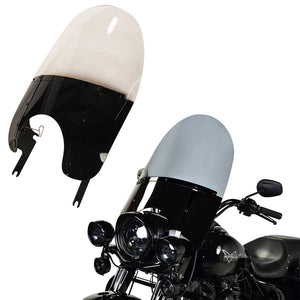 Pare-brise noir style Highway King pour Harley Road King - vue 1