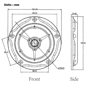 Derby cover 3 branches pour Harley Touring Softail Dyna - vue 2
