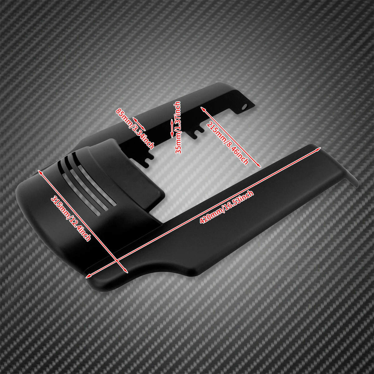 Extension de garde-boue arrière noir brillant pour Harley Touring - vue 5