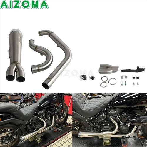 Ligne d'échappement complète 2-en-1 Big Bore pour Harley Softail M8 (2018-2025) – photo 8/10