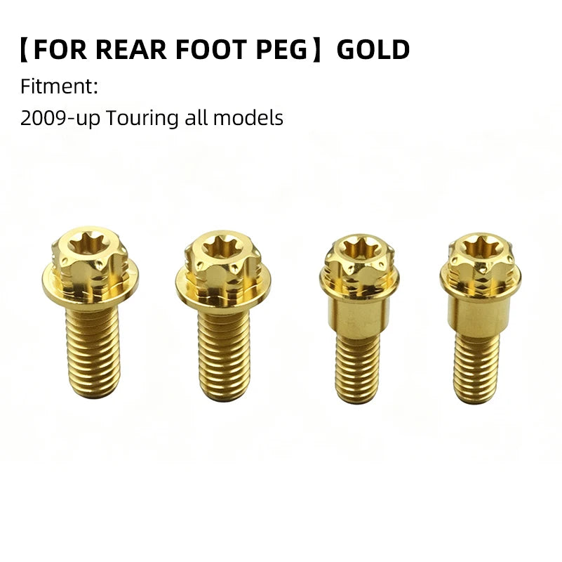 Boulons Titane Bras Oscillant / Repose-pieds Arrière pour Harley Touring et Trike – photo 16/24