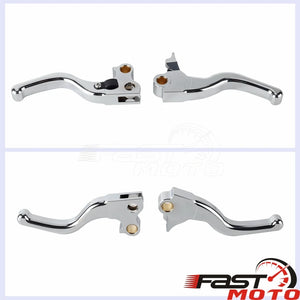 Paire de leviers de frein et d'embrayage noirs pour moto Harley-Davidson Dyna - vue 4